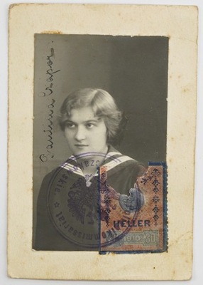 Lwów Łyczakowskie Legitymacja ze zdjęciem 1916 rok