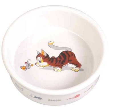 Miska dla kota 0,2L ceramiczna Trixie z Motywem Kota 4007