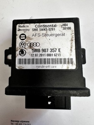 Модуль блок керування світла afs vw passat b7 cc 5m0907357e фото №1