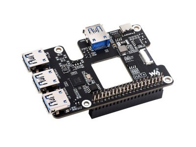 PCIe do USB 3.2 Gen1 HAT dla Raspberry Pi 5 - PCIe do USB HUB