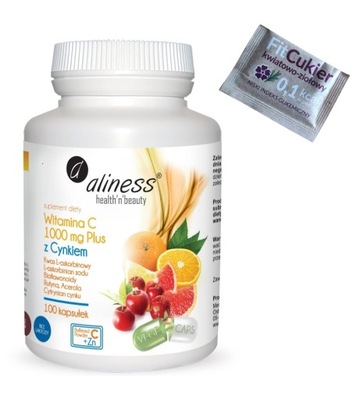 ALINESS Witamina C 1000mg z CYNKIEM PLUS bioflawonoidy rutyna acerola 100k