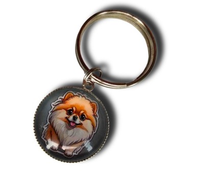 brelok breloczek ze szpicem szpic miniaturowy pomeranian wilczy pomek boo