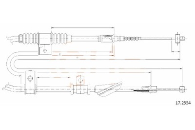 COFLE ТРОС ТОРМОЗНОЙ COFLE 17.2554 HYUNDAI