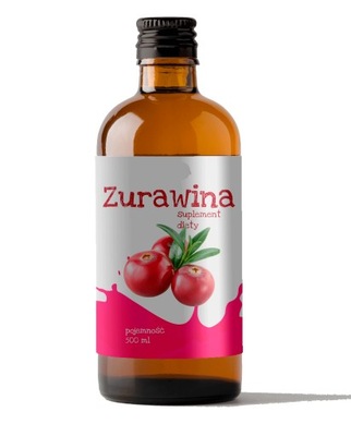 Sok z żurawiny 500ml naturalny, bez dodatków