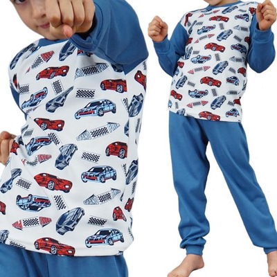 PIŻAMA DZIECIĘCA CHŁOPIĘCA ze ściągaczami piżamka dla chłopca ROZM. 110 (5)