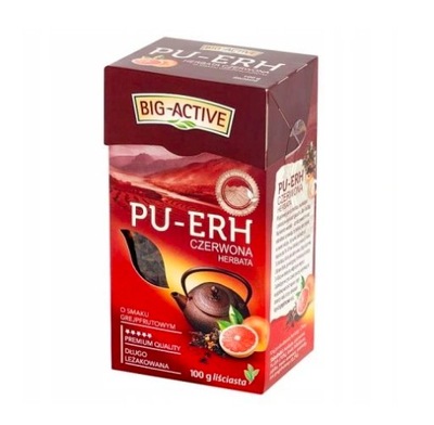 Big Active czerwona Pu-Erh grejpfrut liść 100g