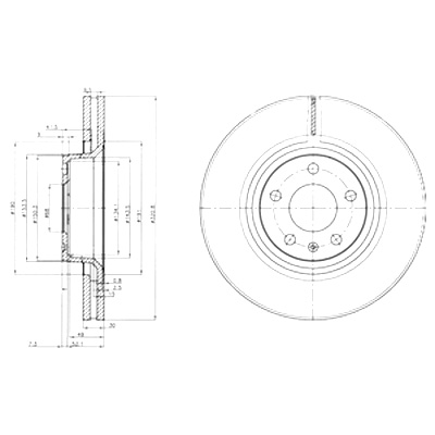 DRIVE+ ДИСКИ ДИСКОВІ ТОРМОЗНІ 2SZT. ПЕРІД AUDI A6 C6 AVANT 2.7D 05-11 фото