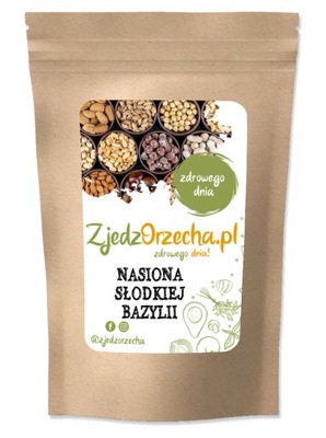 NASIONA słodkiej bazylii ŹRÓDŁO BŁONNIKA do owsianek smoothie 200g + gratis