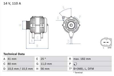 ГЕНЕРАТОР REG. 0986082320/BOS