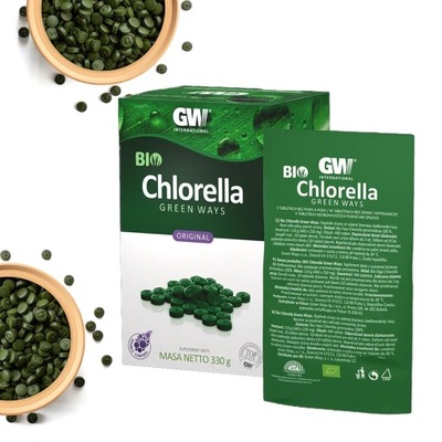 Greeen Ways Chlorella Pyrenoidosa 100% Naturalna Najwyższa Jakość! 440 szt.