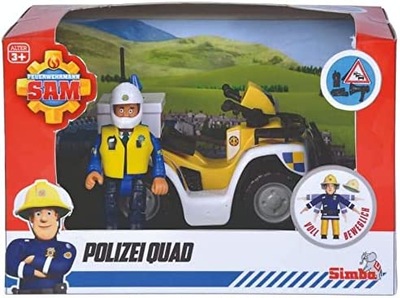 SIMBA Strażak Sam QUAD Policyjny Z Figurką MALCOLM