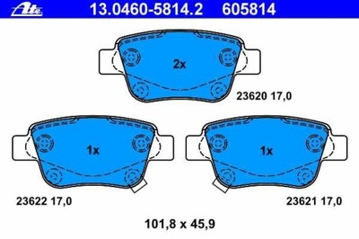 ZAPATAS HAM. PARTE TRASERA TOYOTA AVENSIS 03-, COROLLA VERSO  