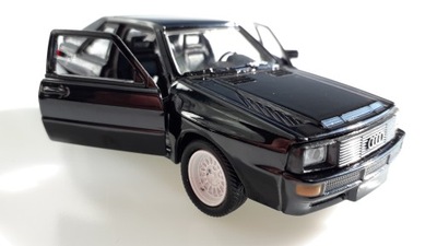 Audi Sport quattro Czarne Metalowy Model WELLY 1:34