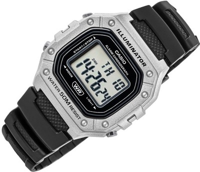 ORYGINALNY CYFROWY ZEGAREK SPORTOWY CASIO W-218HM-7A ALARM STOPER LED +BOX
