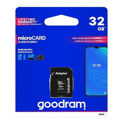 Karta pamięci GOODRAM MICRO.SD 32GB C10 UHS AD 100MB/s