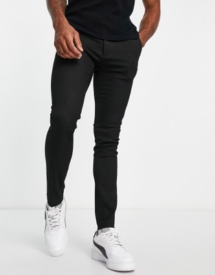 TOPMAN 34/34 SPODNIE CZARNE SUPER SKINNY J21412