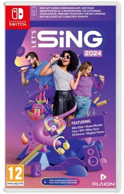 Gra Nintendo Switch Let's Sing 2024 + 2 mikrofony