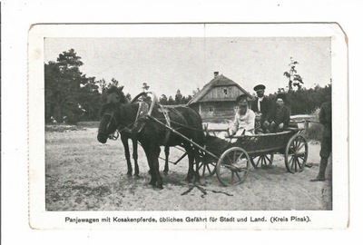 PINSK, CHŁOPSKI ZAPRZEG 1917