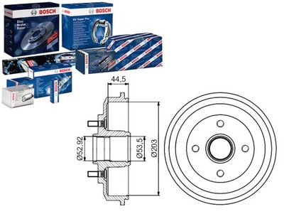 BOSCH КОМПЛЕКТ БАРАБАНІВ ШАЛЬМІВНИХ