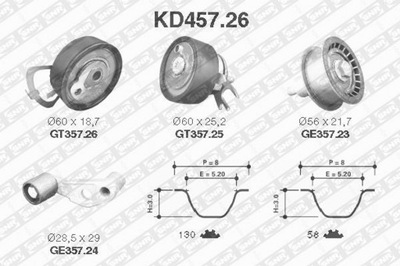 SNR KD457.26 SNR ГРМ КОМПЛЕКТ. Z РЕМНЕМ