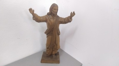 Drewniana Figura Jezus Chrystus Rzeźba Drewno