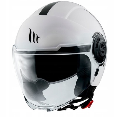 Kask otwarty JET MT Helmets VIALE SV A0 z blendą biały połysk r L