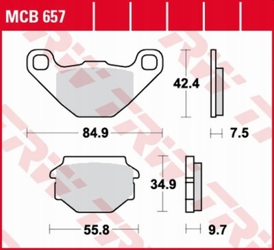 КОЛОДКИ ГАЛЬМІВНІ TRW MCB657