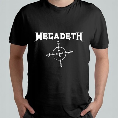 Koszulka Z Nadrukiem T-shirt MEGADETH Logo Metal Napis r. L