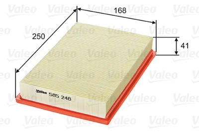 FILTRO AIRE VALEO 585248 C2562  