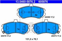 ATE ZAPATAS DE FRENADO PARTE DELANTERA HYUNDAI ELANTRA 03-06 HYUNDAI ELANTRA  