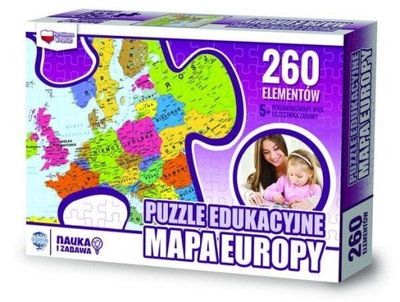 Puzzle Edukacyjne 260 Mapa Europy