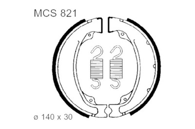 ZAPATAS DE TAMBOR DE FRENADO TRW LUCAS MCS 821  