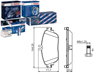 Bosch гальмівні колодки гальмівні mercedes a w176 b w246 w фото №1