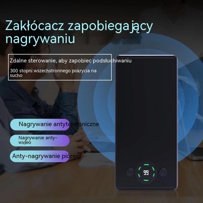 Zagłuszacz zakłócający nagrywanie