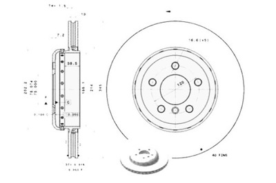 BREMBO 09.C404.13 ДИСК ГАЛЬМІВНИЙ