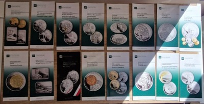 NBP foldery emisyjne do monet 16 sztuk każdy inny