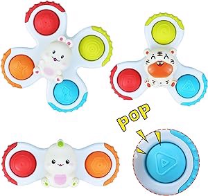 Fidget spinner z przyssawką sensoryczna dla dzieci