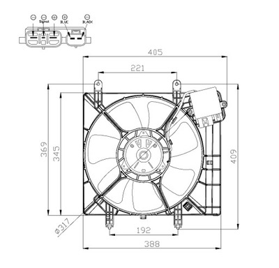 ELEKTROWENTYLATOR SUBARU LAGACY/OUTBACK NRF 47575