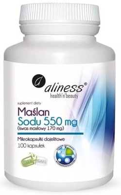 Maślan Sodu 550mg 100 kapsułek Aliness