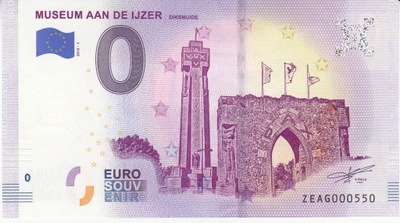 Banknot 0-euro-Belgia 2018-1 Museum aan de Ijzer