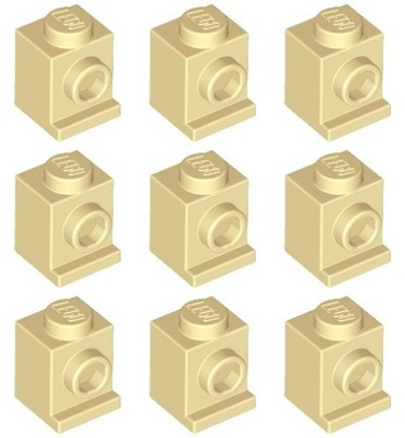 LEGO 4070 KLOCEK 1x1 piaskowy NOWY (3g) 9 szt.