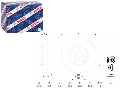 DISCOS DE FRENADO 2SZT. PARTE DELANTERA VOLVO C30 C70 II S40 II V50 FORD C-MAX  