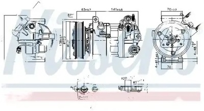 Компрессор компрессор кондиционера 890594 nissens фото №1