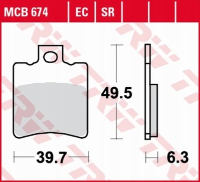 ZAPATAS DE FRENADO TRW MCB674EC  