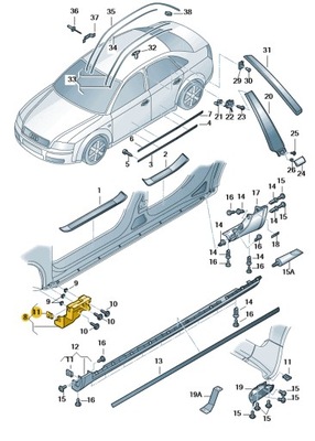 NUEVO ORIGINAL AUDI OE SOPORTE 8E0853921D  