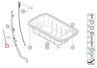 Трубка напрямна щуп оливи двигуна mini cooper clubman r55 фото №1