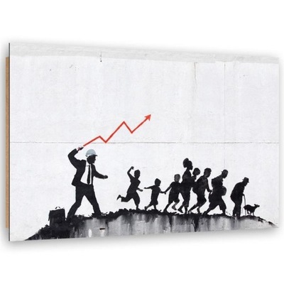 Obraz Deco Panel, Banksy Ekomoniczna polityka - 90x60