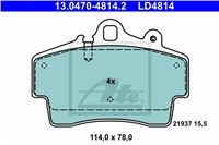 ATE КОЛОДКИ ГАЛЬМІВНІ ПЕРЕДНЯ CERAMIC PORSCHE BOXSTER 96-