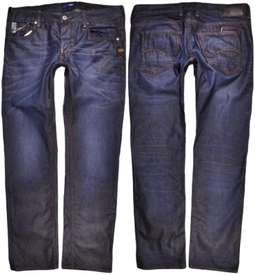 G-STAR RAW spodnie STRAIGHT regular BLUE jeans MORRIS _ W30 L32