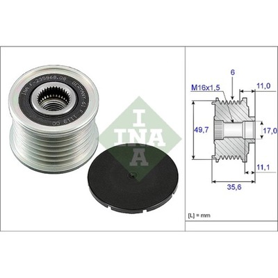 ALTERNADOR - EMBRAGUE JEDNOKIERUNKOWE INA 535 0086 10  